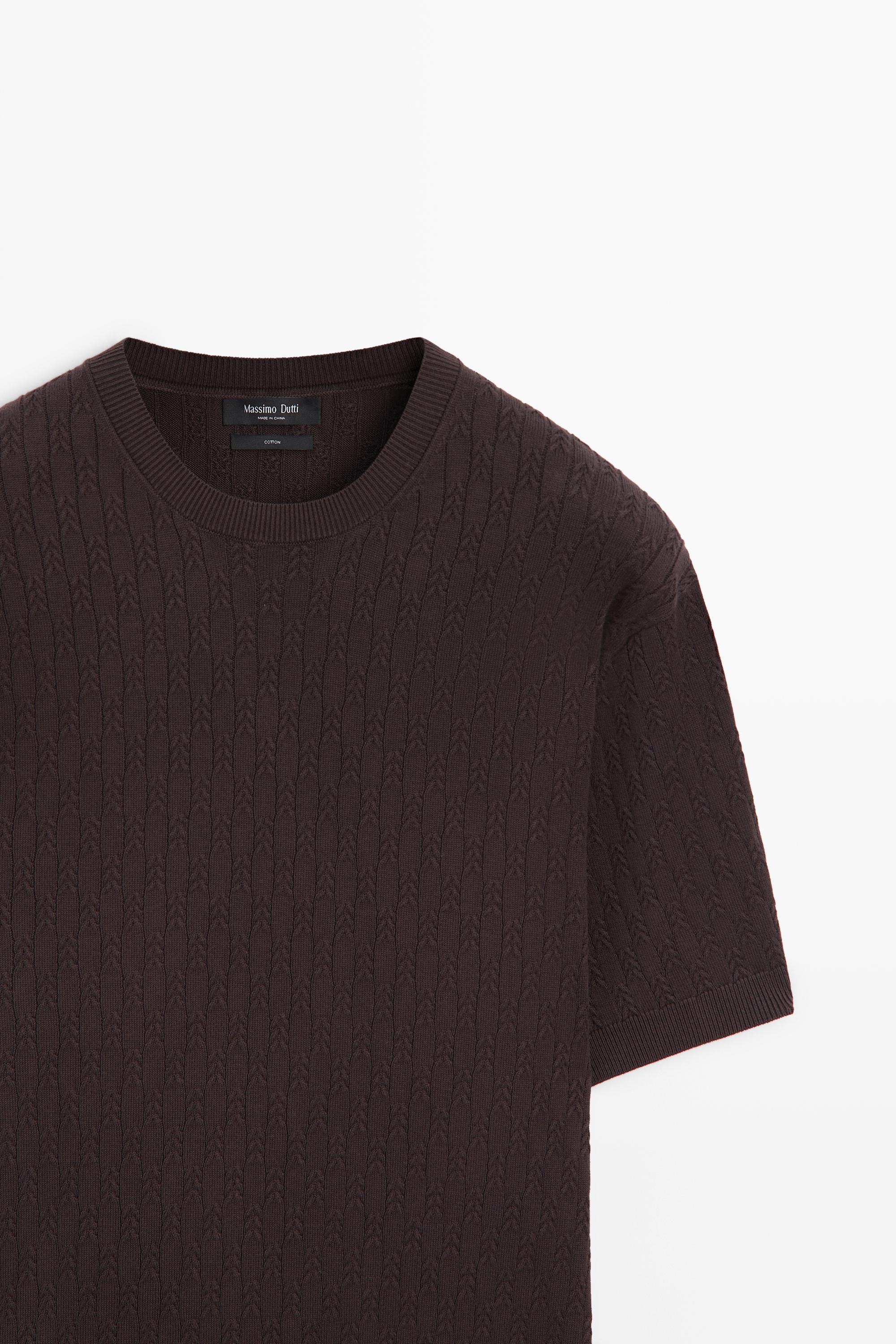 100% cotton cable-knit sweater