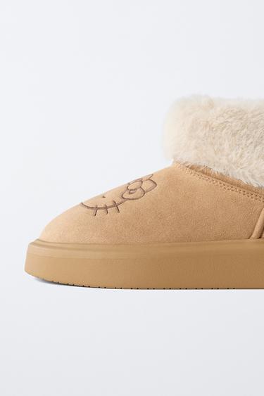 HELLO KITTY © SANRIO LINED ANKLE BOOTS - Brown by Zara - Image 5