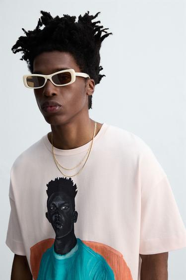 GRAPHIC T-SHIRT © OTIS KWAME KYE QUAICOE - Pale pink by Zara - Image 4