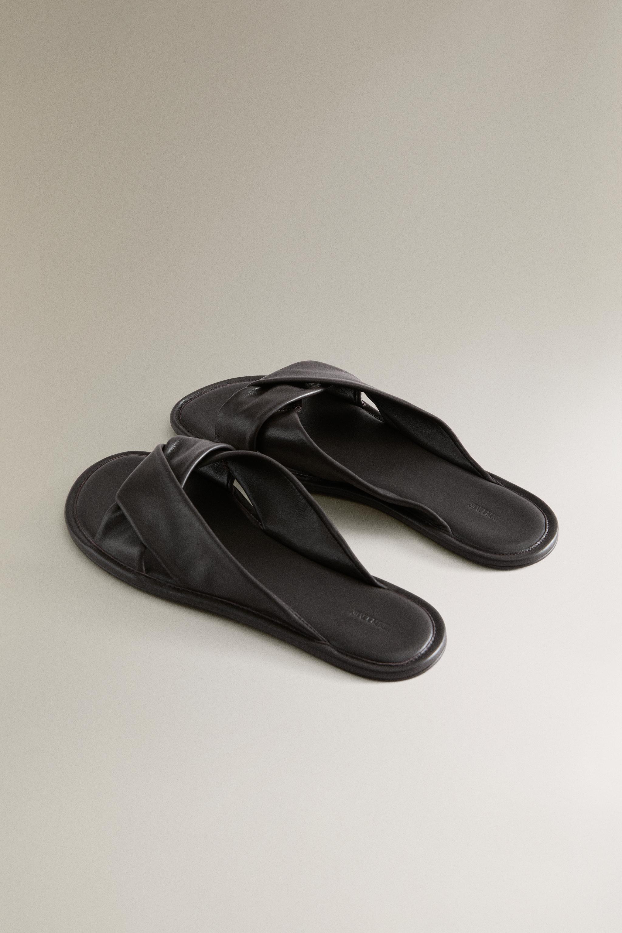 MULE EN CUIR NŒUD