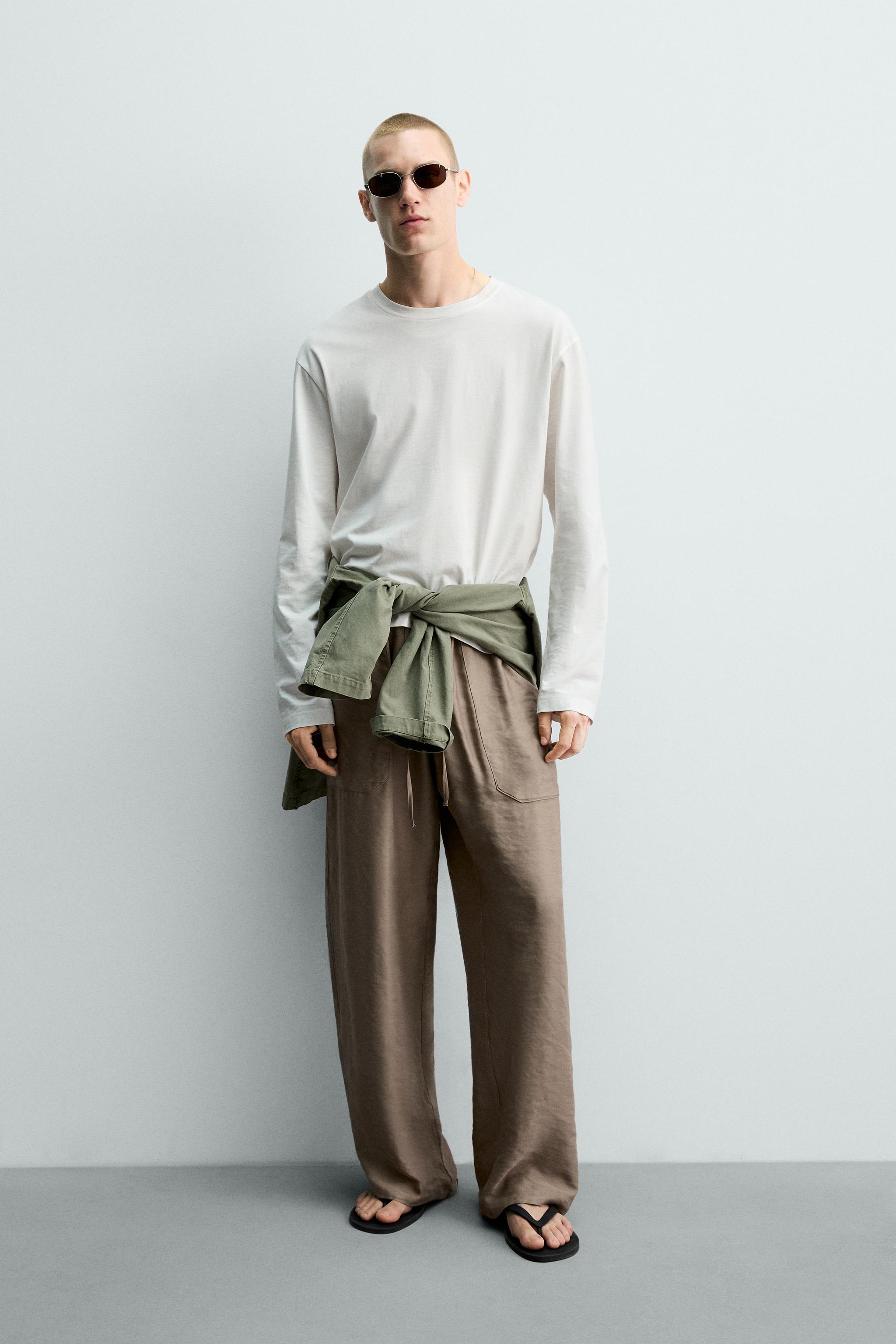 Мужские брюки Zara RELAXED FIT FLOWY PANTS