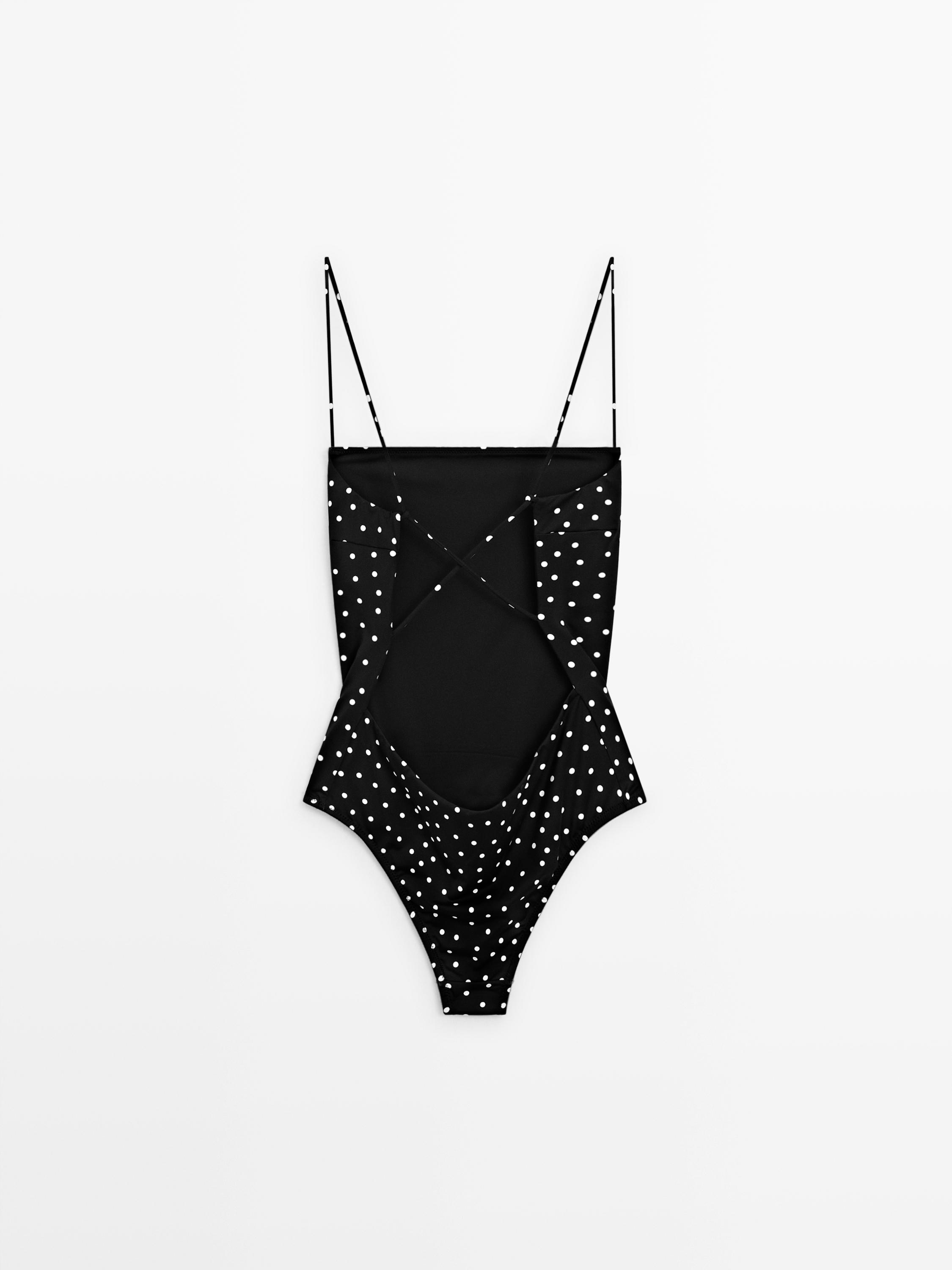 Polka dot print swimsuit