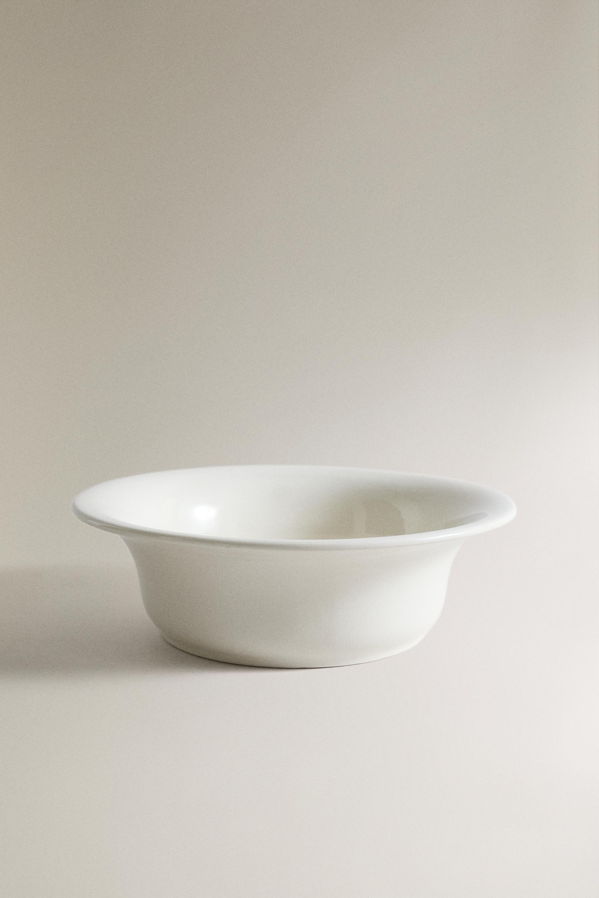 SMOOTH EARTHENWARE BOWL — Cream