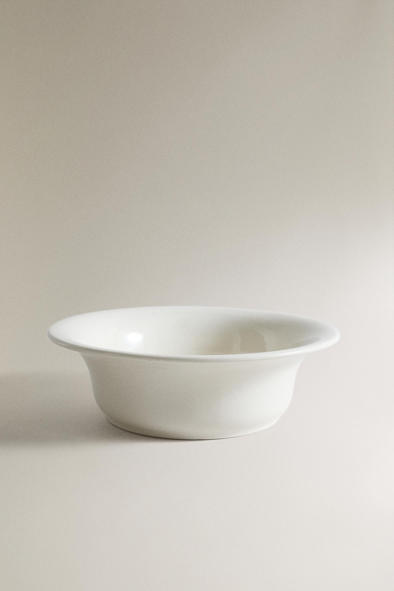 SMOOTH EARTHENWARE BOWL — Cream