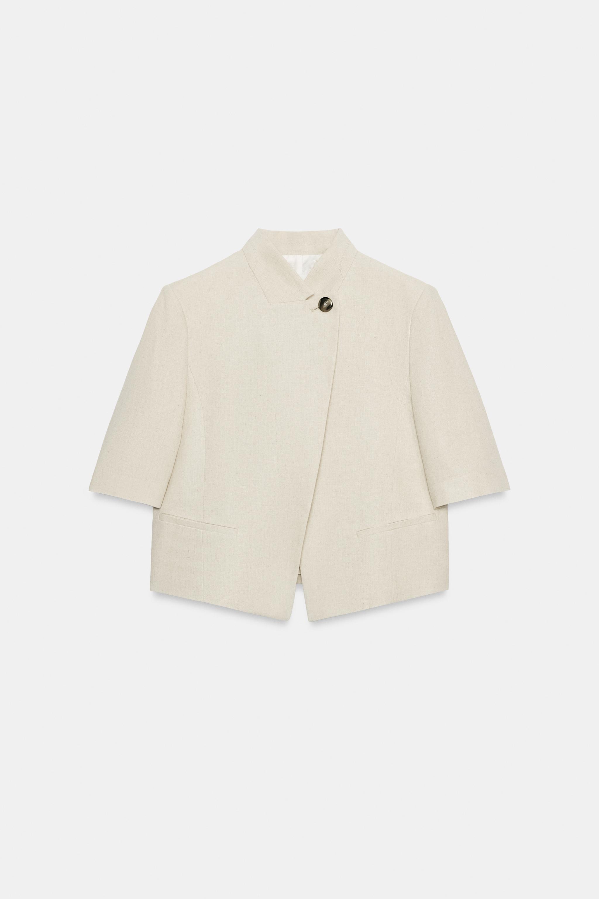 SHORT SLEEVE LINEN BLAZER