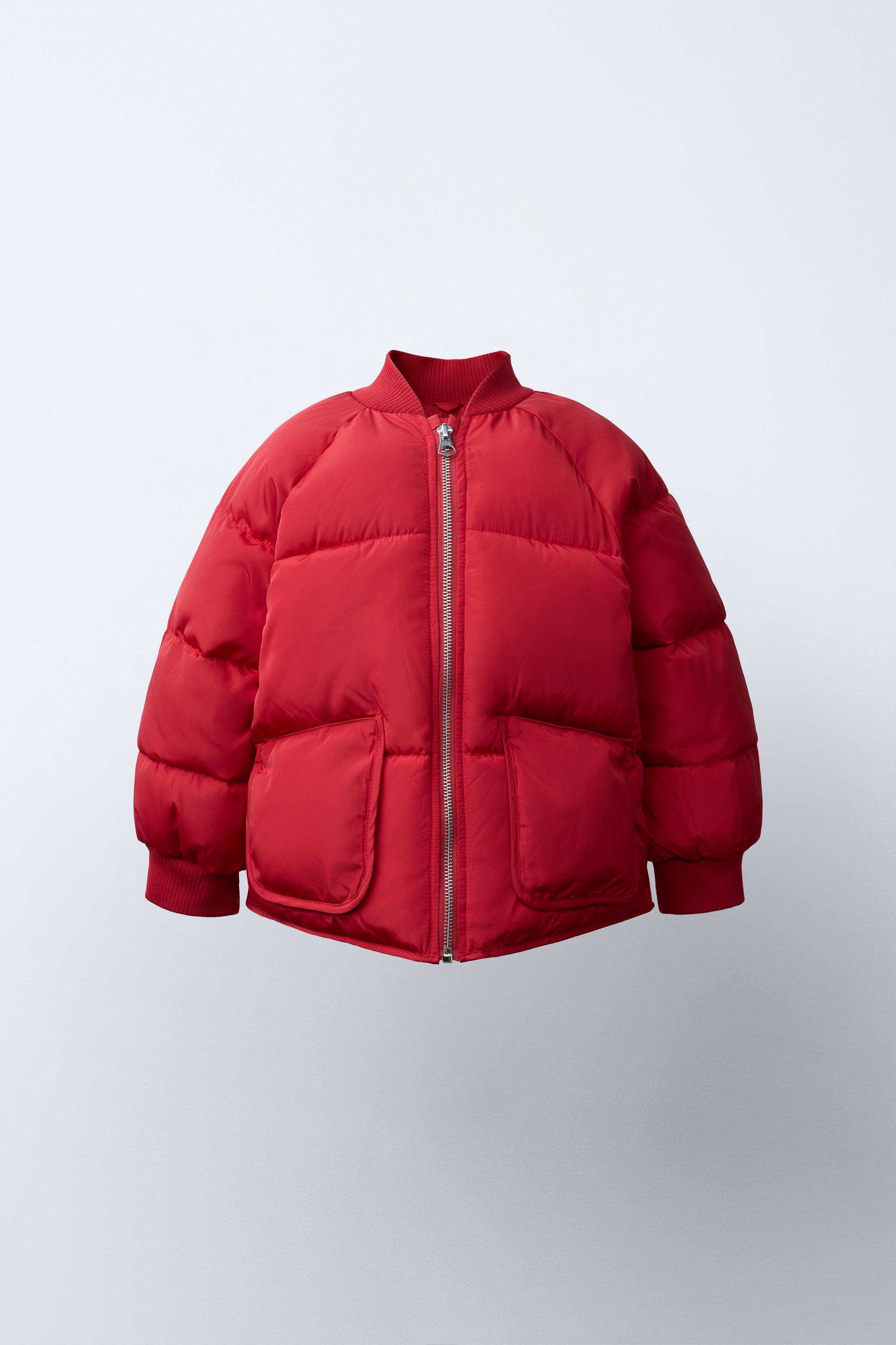 WATER-REPELLENT QUILTED COAT — Red