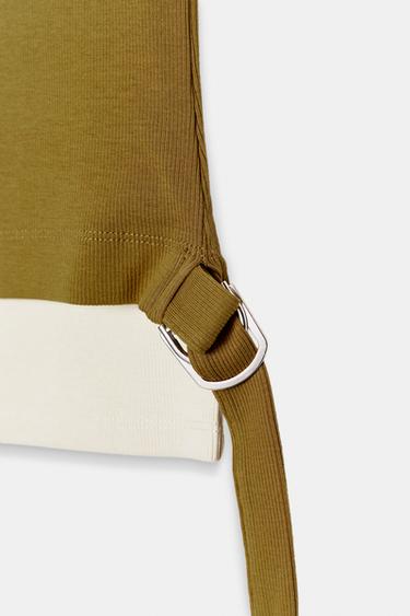 DOUBLE CONTRAST TOP - ECRU by Zara - Image 5