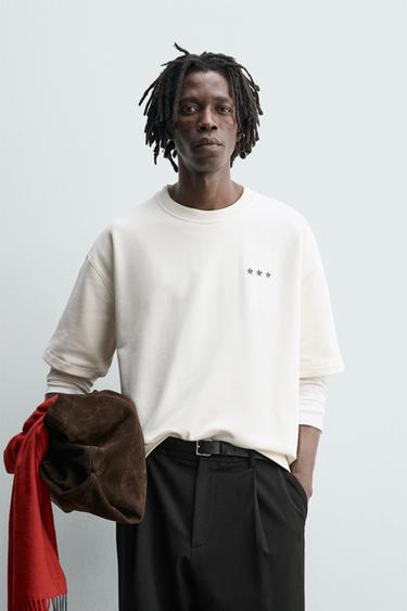 SHIELD PRINT SWEATSHIRT - White by Zara