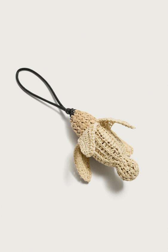 BRAIDED KEY RING - Ecru White by Zara - Image 0