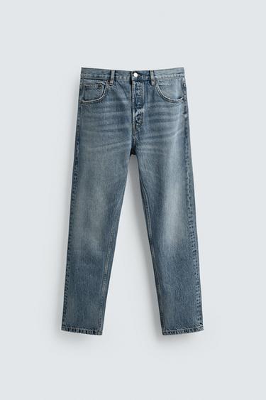 ДЖИНСЫ SLIM TAPERED FIT — ВЫЦВЕТШИЙ СИНИЙ от Zara