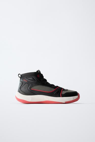SPORTY HIGH-TOP SNEAKERS - Black by Zara - Image 0