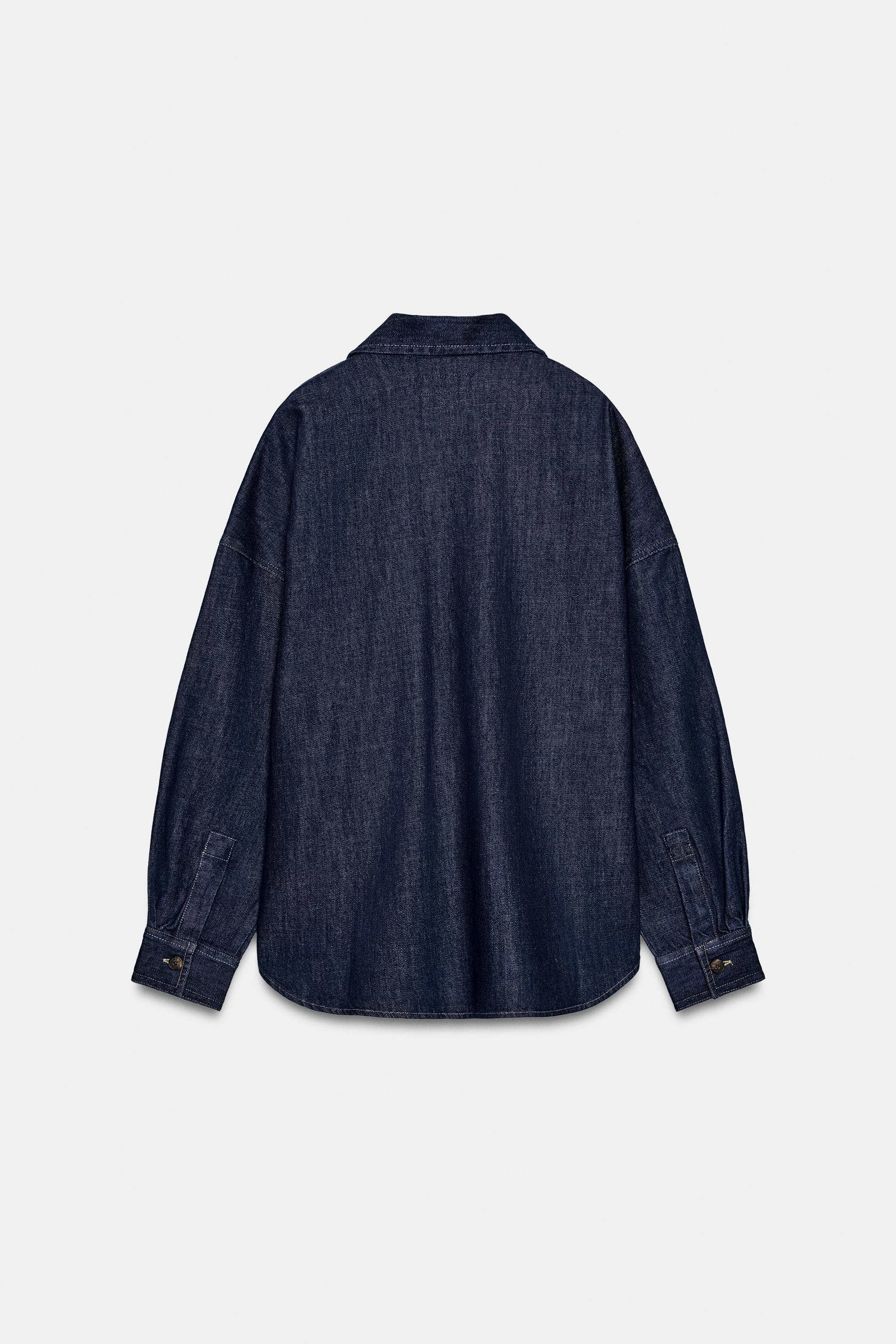 ZW COLLECTION DENIM SHIRT - Blue | ZARA United States