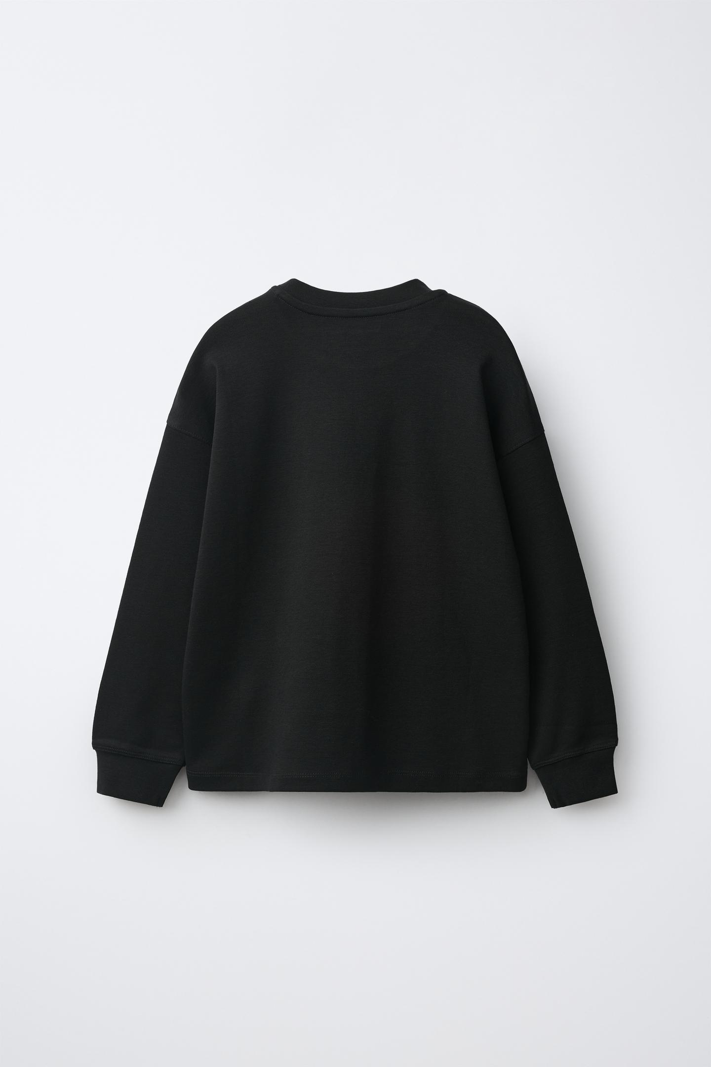 Детская футболка Zara Plain Interlock, цвет: Чёрный — фото 2