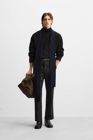 PANTALÓN COSTURA RELAXED FIT - Gris antracita de Zara - Imagen 0