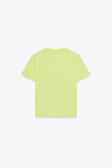 T-SHIRT DÉLAVÉ INSCRIPTION - Citron vert de Zara - Image 5
