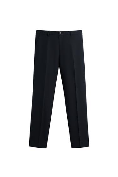 WOOL SUIT TROUSERS - Navy blue by Zara