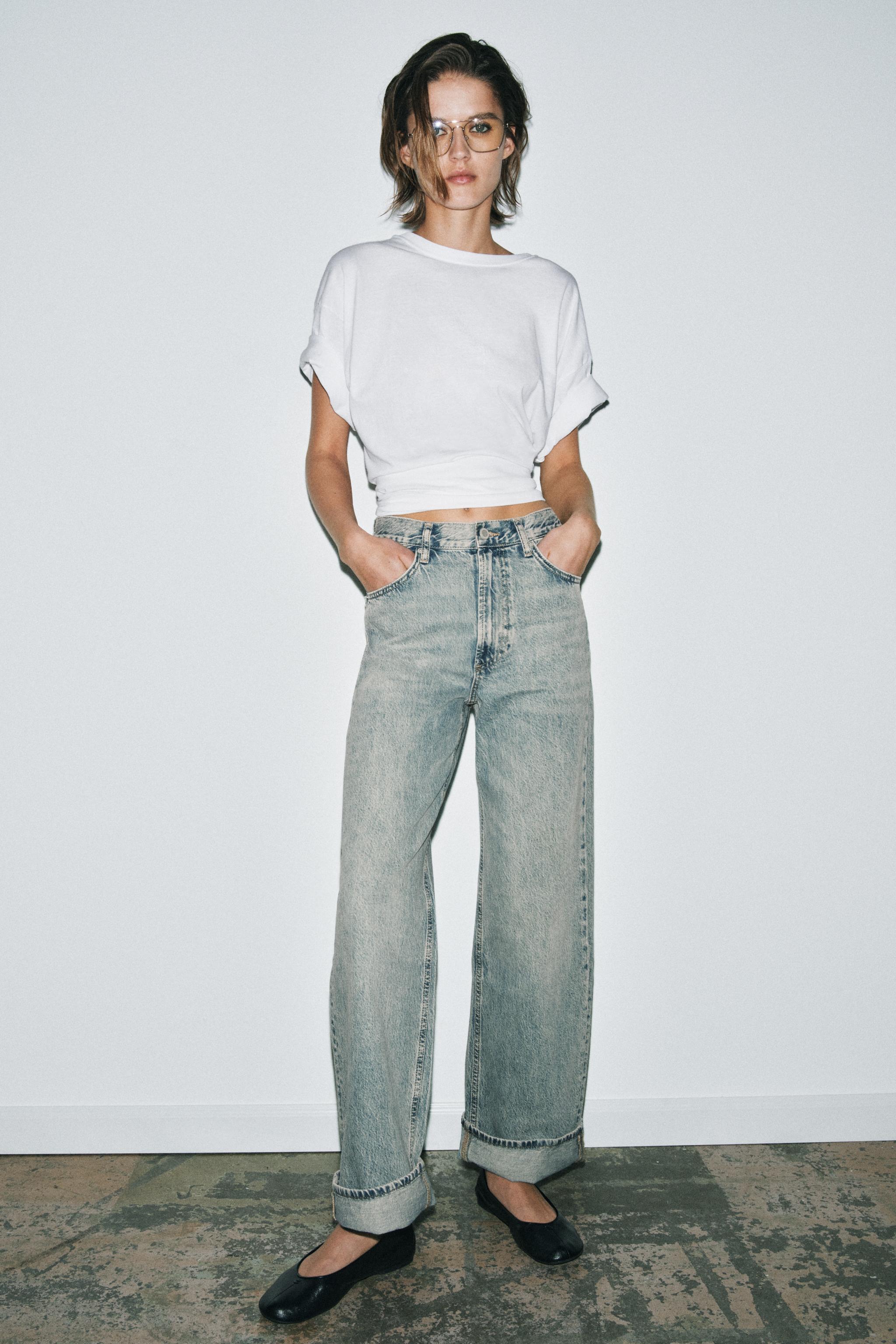ZW COLLECTION MID-RISE BAGGY JEANS