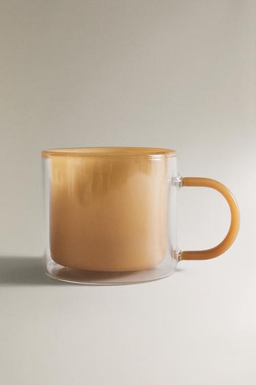 DOUBLE-WALL BOROSILICATE GLASS MUG - Orange by Zara - Image 0