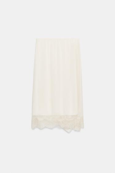 JUPE PARÉO EN DENTELLE ZW COLLECTION - Blanc cassé de Zara - Image 7