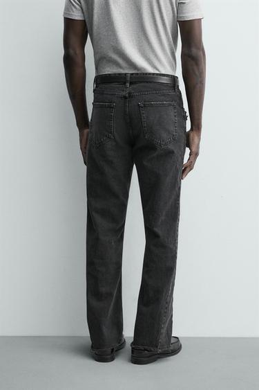 RIPPED FLARE FIT JEANS - Black by Zara - Image 2