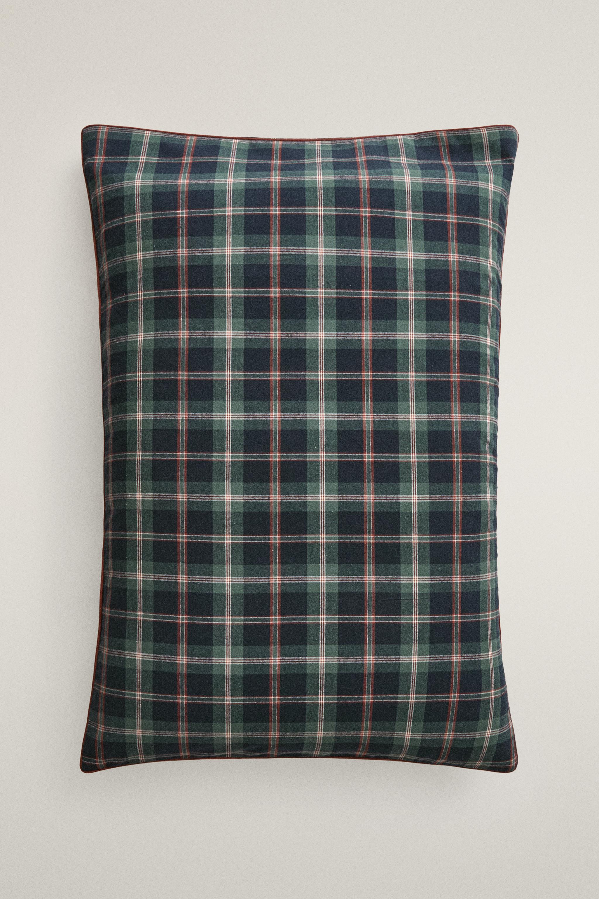 TAIE D’OREILLER ENFANT FLANELLE CARREAUX NOËL