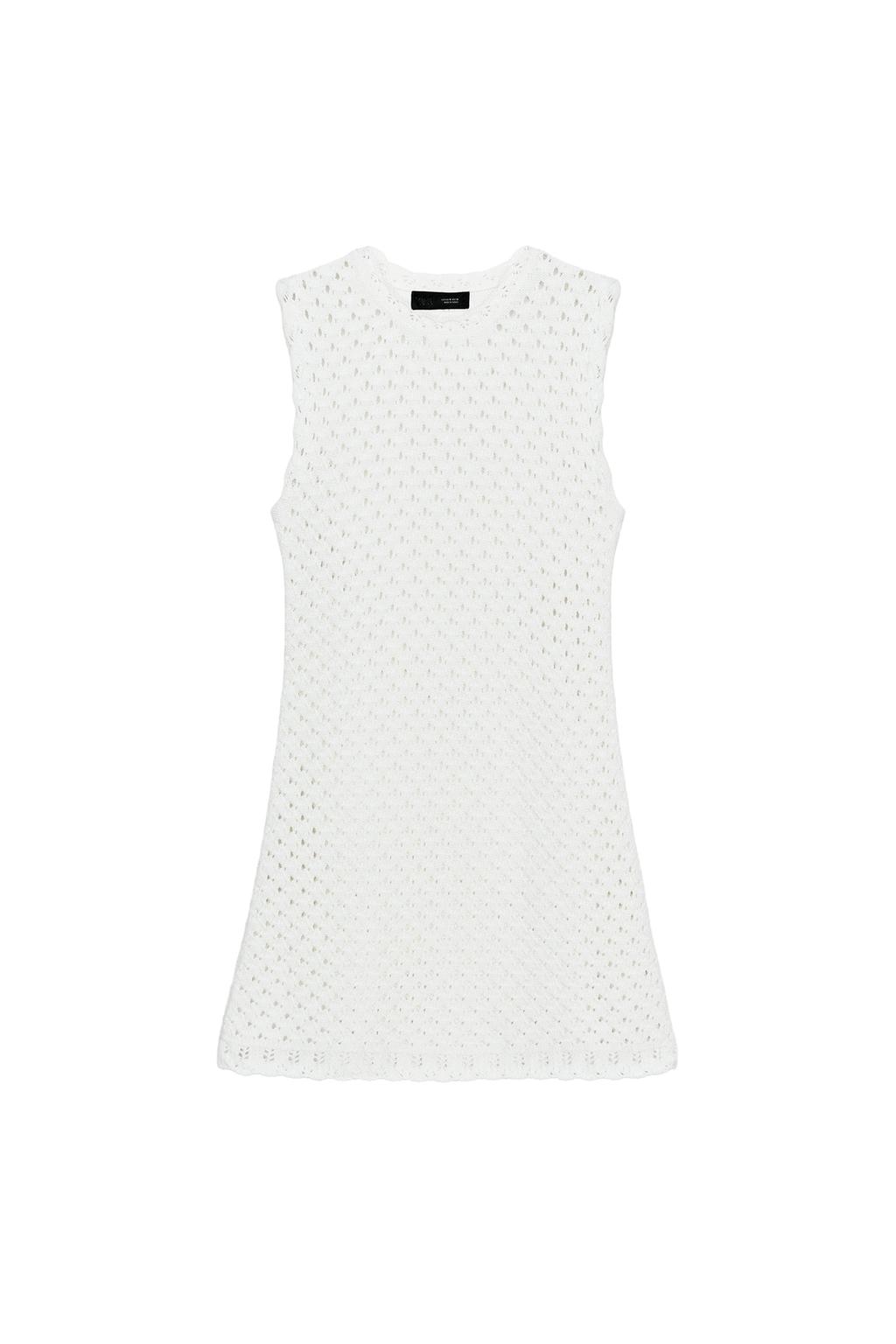 POINTELLE KNIT MINI DRESS - image 3