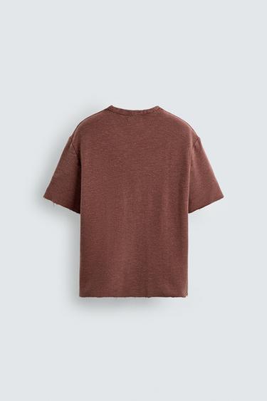 FADED KNIT T-SHIRT - Red by Zara - Image 7