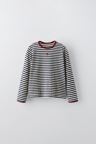 ФУТБОЛКА С АЖУРНЫМ УЗОРОМ — МОРСКОЙ СИНИЙ от Zara — изображение 0