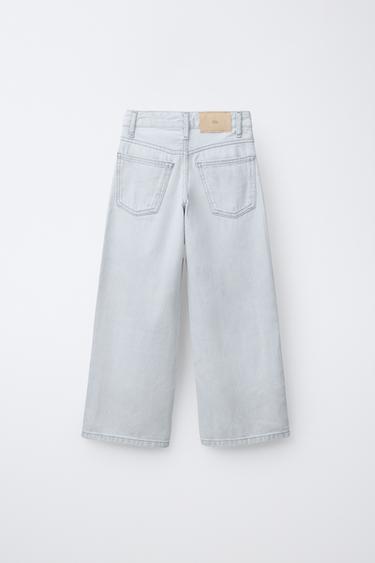 JEANS WIDE LEG - Gris chiné de Zara - Image 1