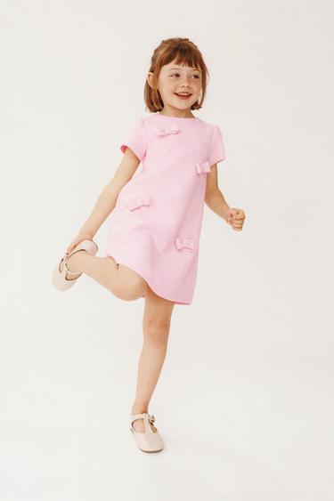 שמלה עם פפיונים - ורוד של Zara