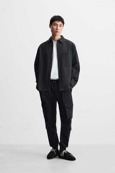 CARGO TROUSERS WITH POCKETS - Black by Zara - Image 0