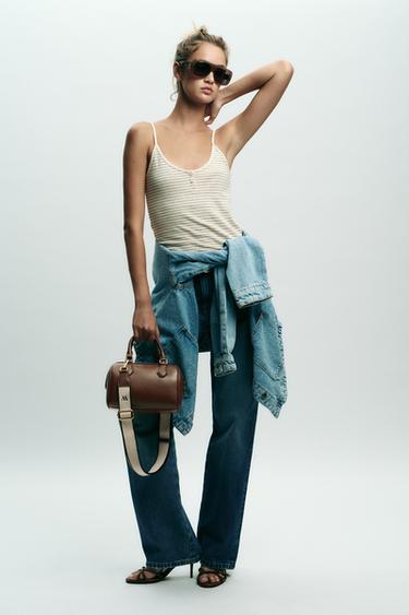 Zara CITY BAG - Dark tan
