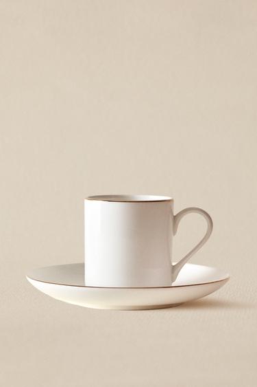 GOLD BONE CHINA COFFEE CUP AND SAUCER - Gold by Zara - Image 5