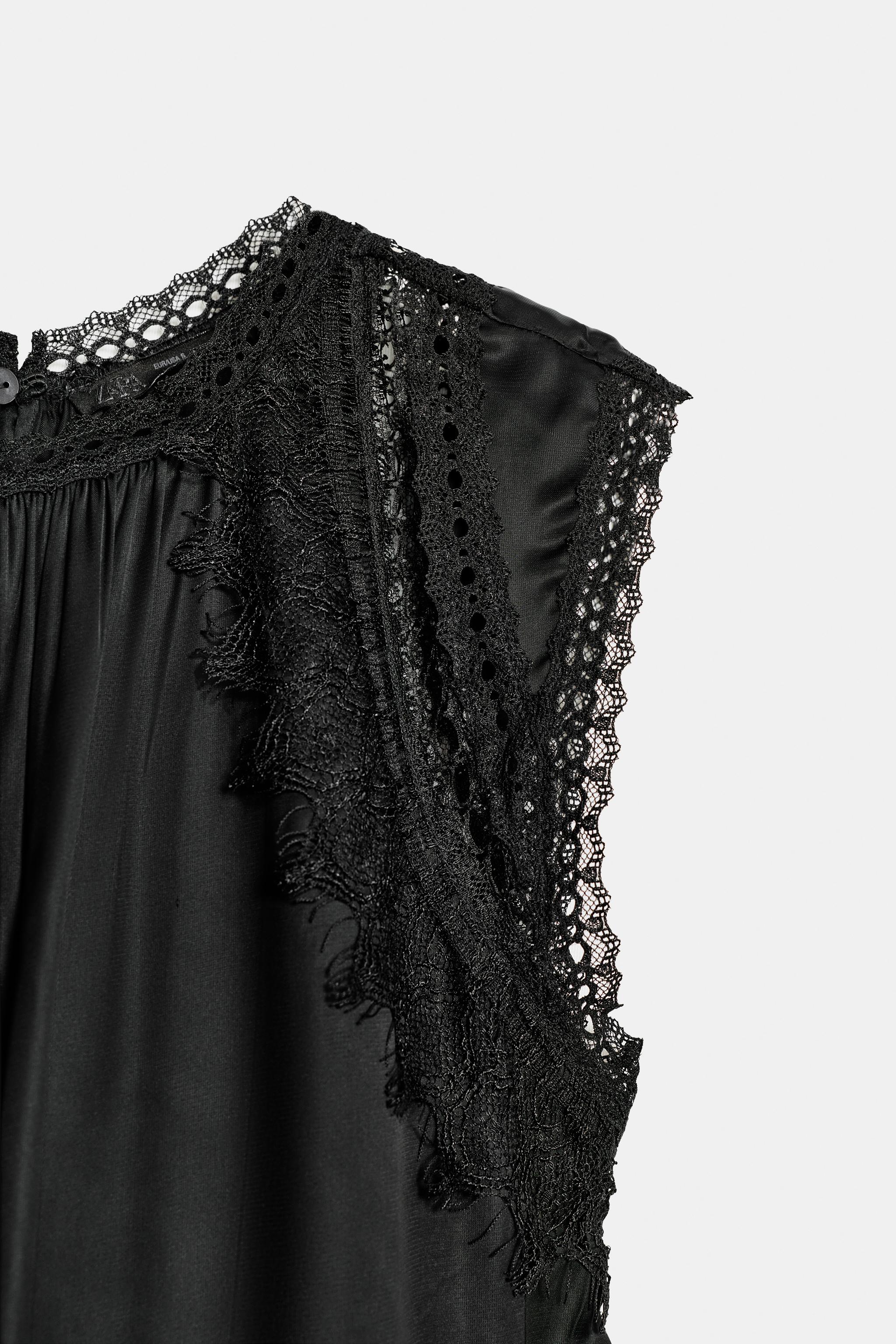 Женские платья Zara ZW COLLECTION SHORT LACE DRESS — фото 8