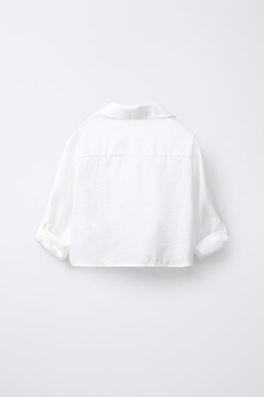 CHEMISE FLUIDE À NŒUD - Blanc cassé de Zara - Image 2