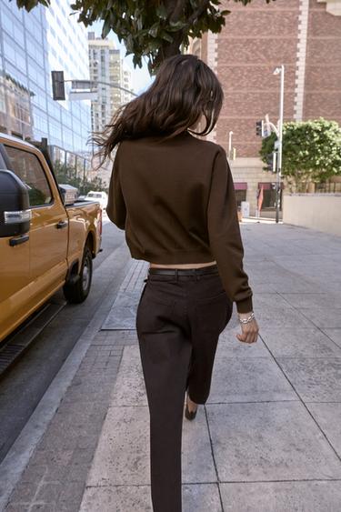 COMBINED KNIT CARDIGAN - Brown by Zara - Image 4