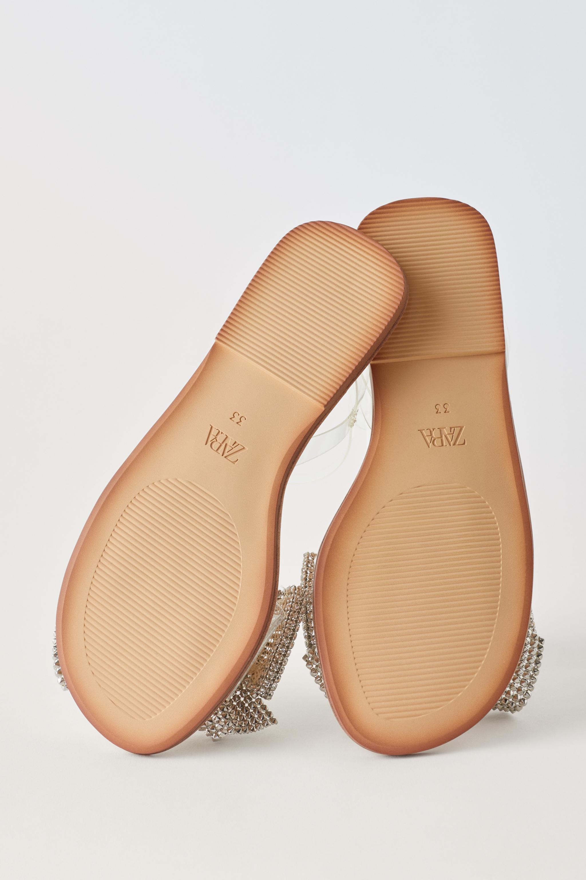 SPARKLY VINYL SANDALS - Silver | ZARA Canada