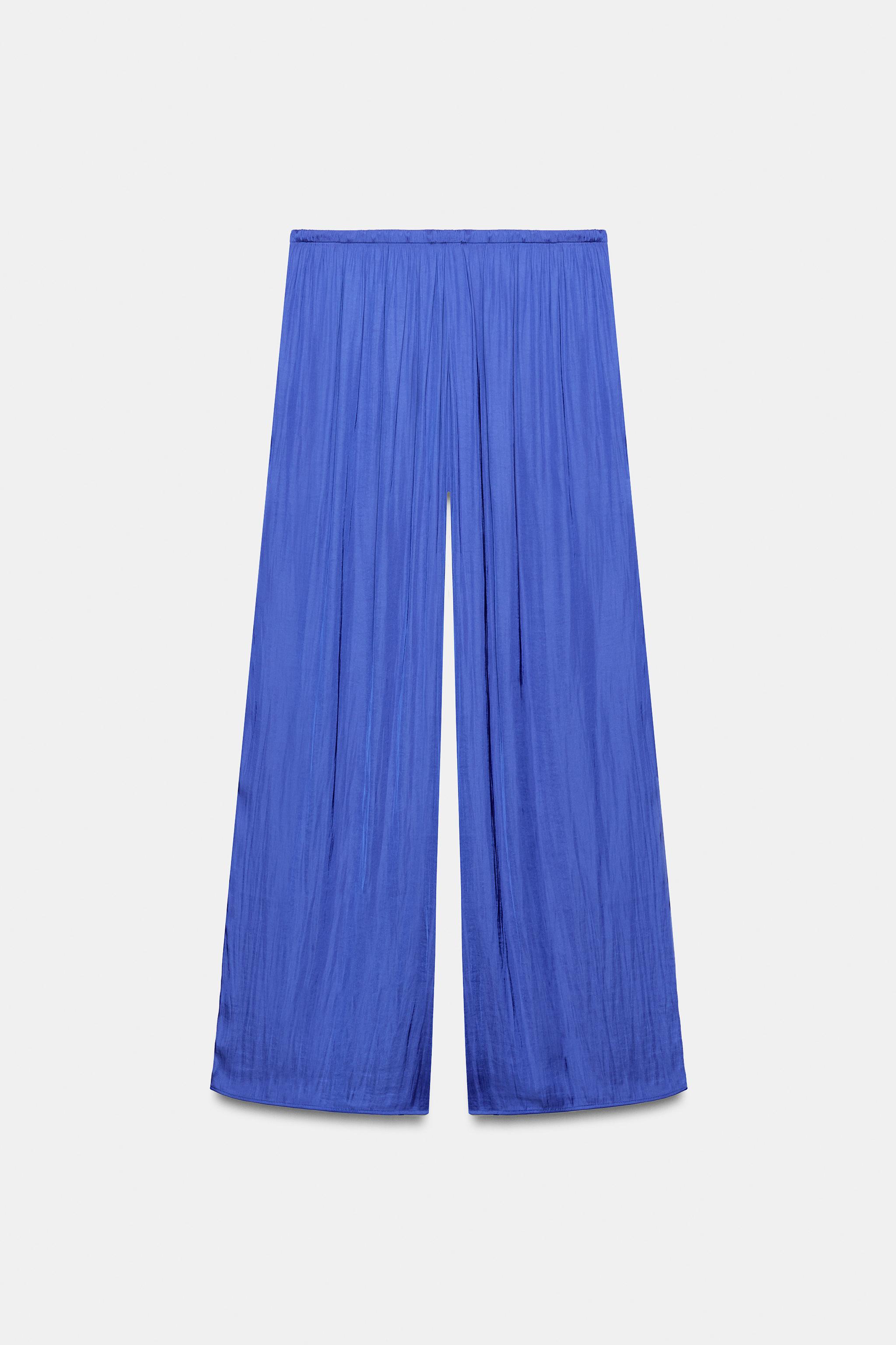 Zara Palazzo Kesim Dökümlü Pantolon görsel 5