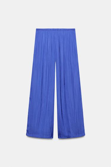 FLOWING PALAZZO TROUSERS - Electric blue by Zara - Image 8