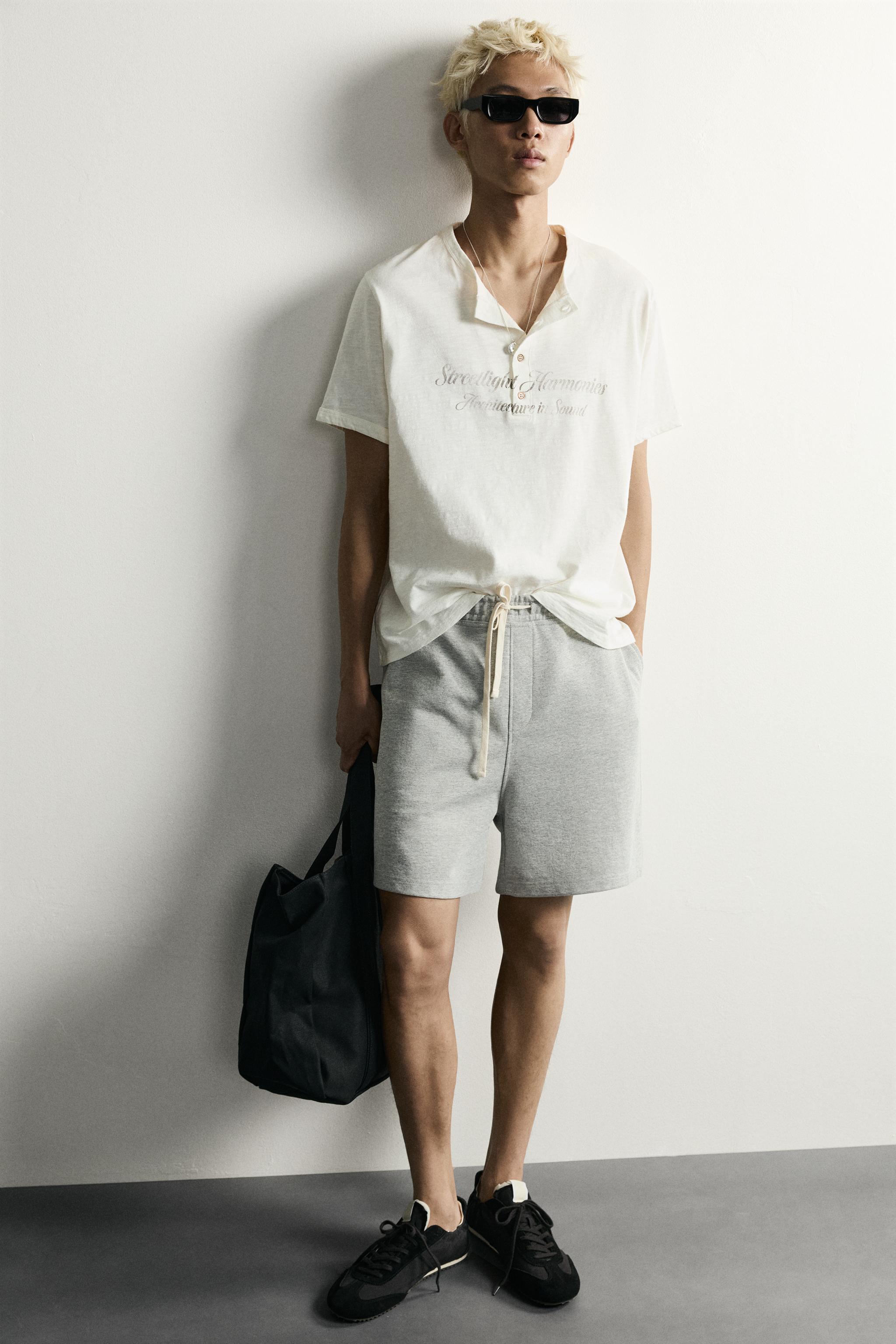 WASHED HENLEY T-SHIRT