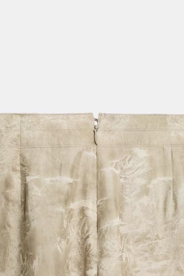 PANTALON JACQUARD À JAMBES LARGES ZW COLLECTION - Beige de Zara - Image 6