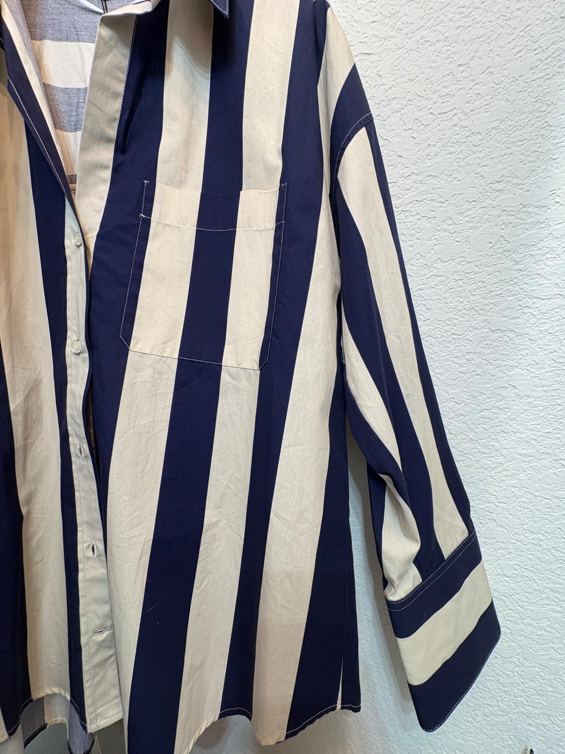 OVERSIZED STRIPED POPLIN SHIRT - Image 4