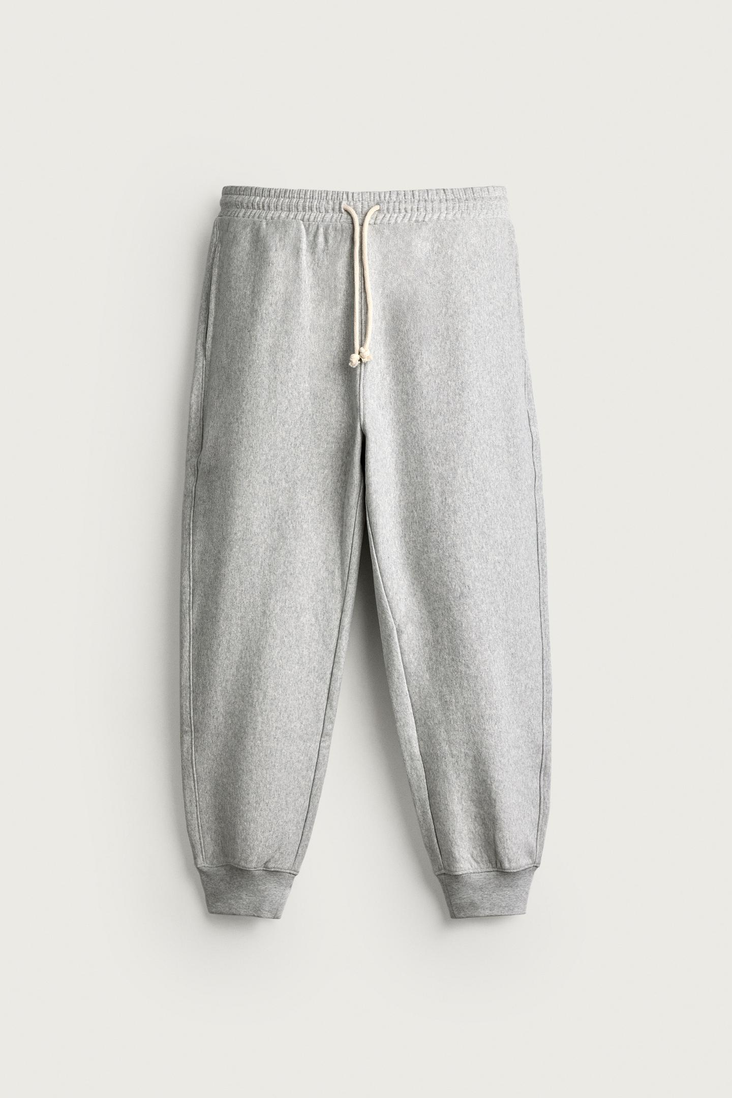 Мужские брюки Zara Fruit OF the Loom™ Sweatpants, цвет: Серый меланжевый — фото 6