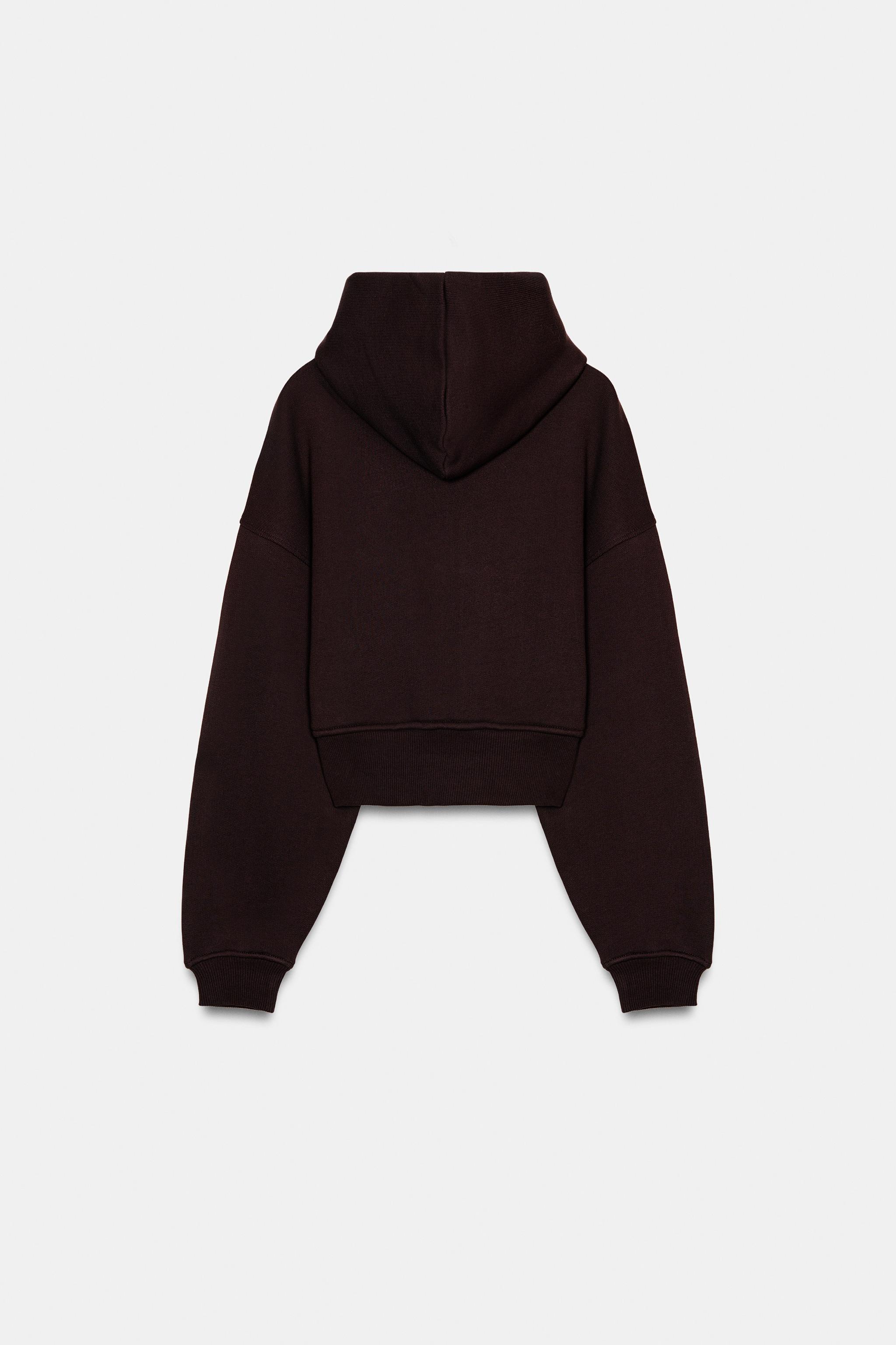 パーカー Cropped Tuck Sleeve Hoodie nmtc+】lettering cropped zip up hoodie / 【エヌエムティーシー