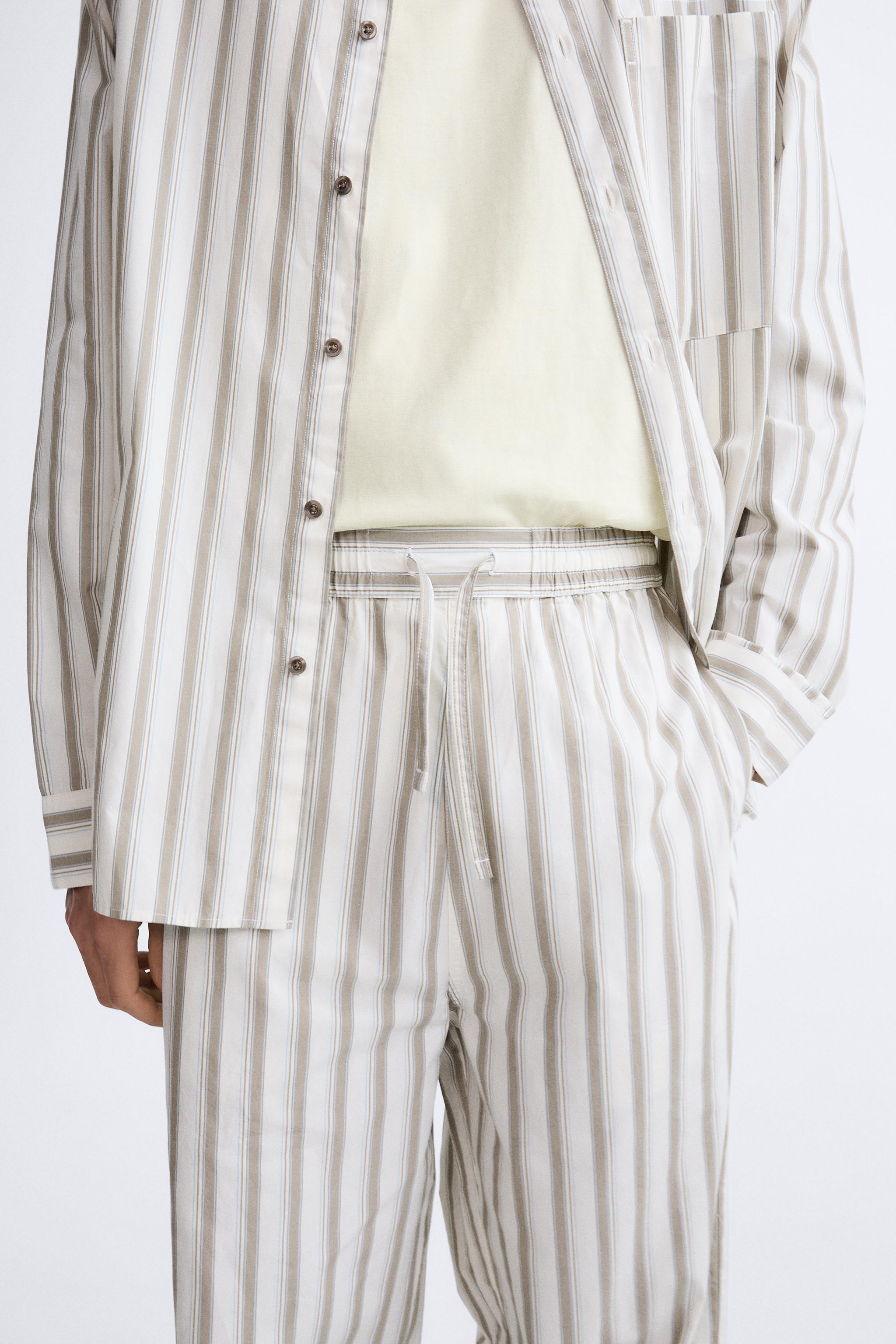 Zara striped cheap trousers mens