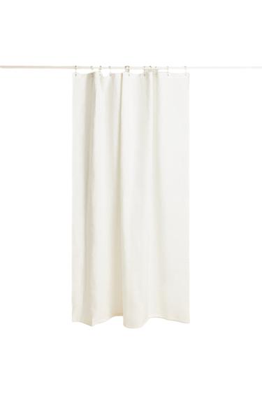 CORTINA BAÑO LINO TRANSLÚCIDA - Blanco roto de Zara