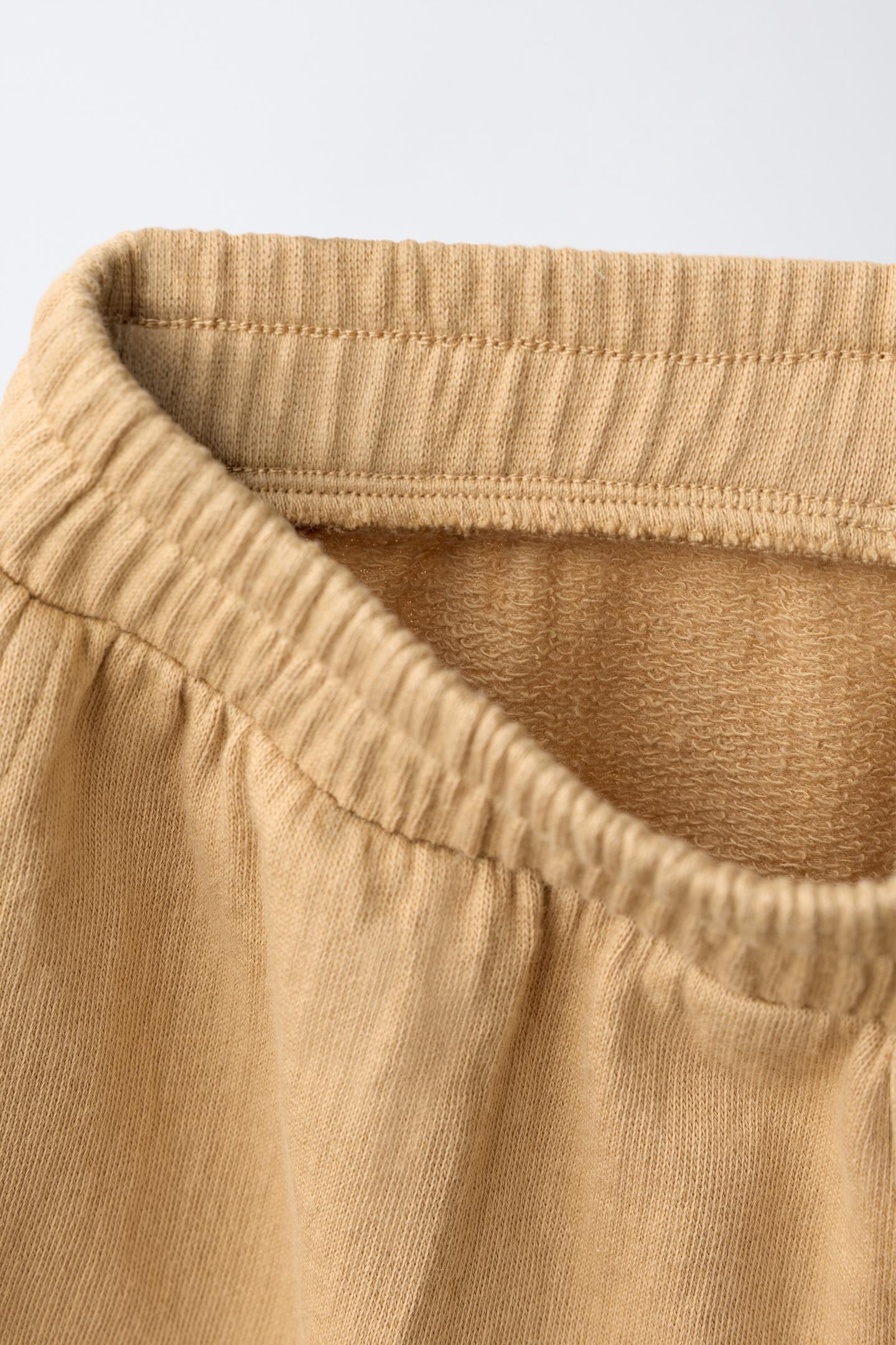 Детские брюки Zara Barrel Plush, цвет: Песочный — фото 3