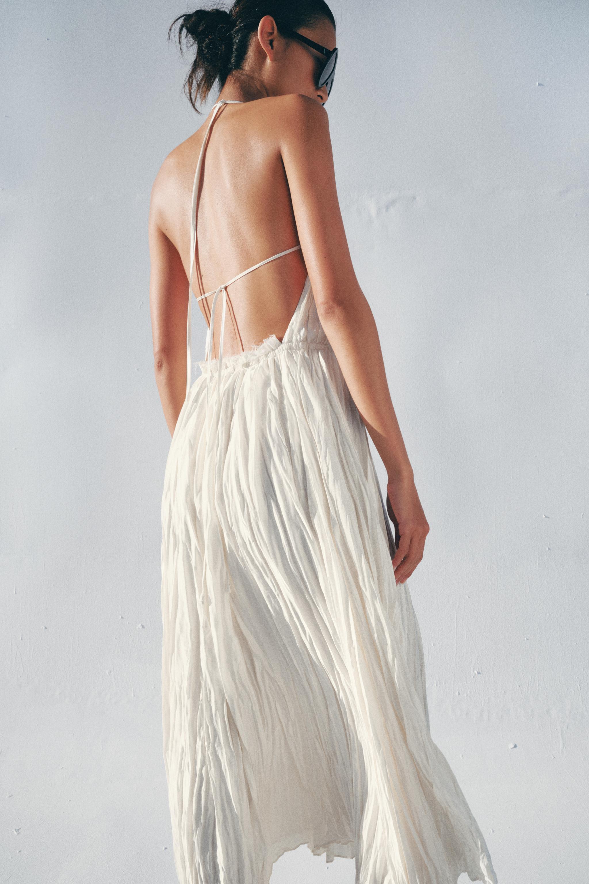ZW COLLECTION PLEATED HALTER DRESS
