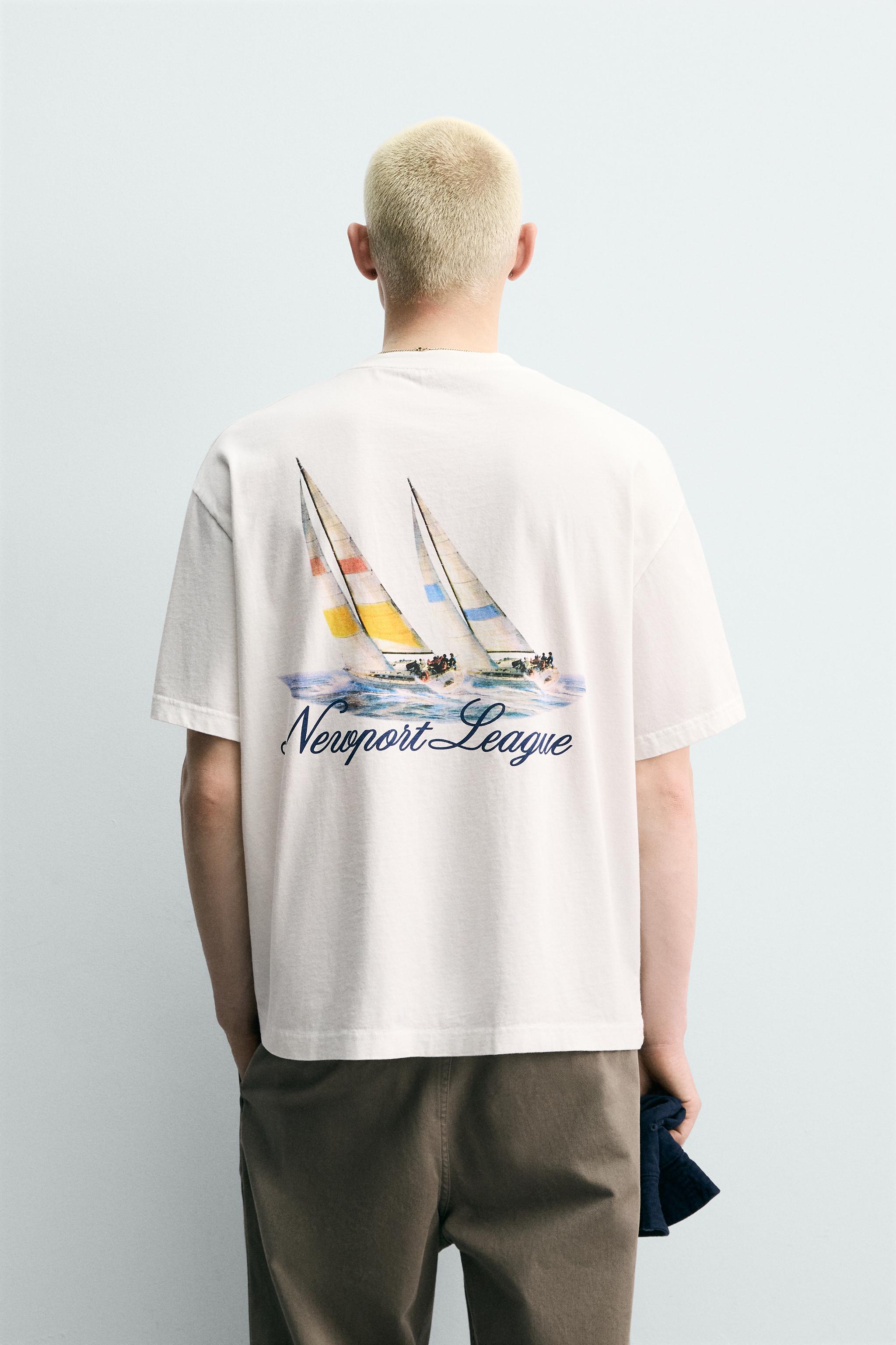 COMBINATION NAUTICAL PRINT T-SHIRT - White | ZARA United States