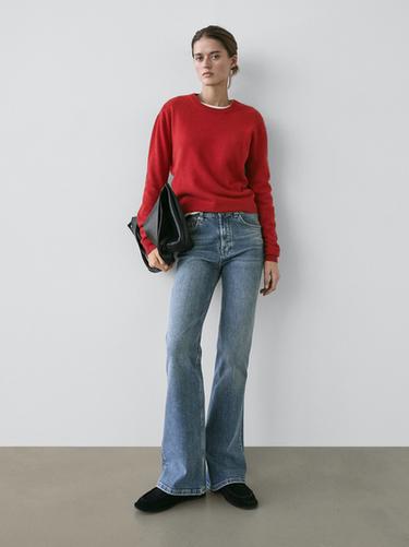 Jean skinny flare - Bleu moyen de Zara